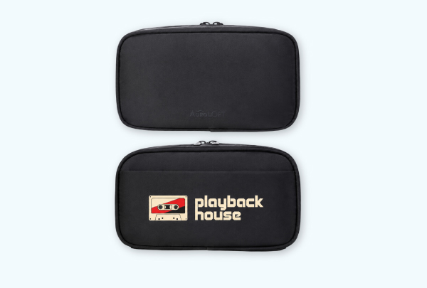 Custom imprinted Travel Pouch for Bethesda, MD with a local business logo
